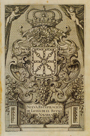 Joaquín de Elizondo: Novíssima Recopilación de las Leyes del Reino de Navarra (Newest Compilation of the Laws of the Kingdom of Navarra).