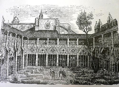 Cloister of the cathedral, according to a 19th century engraving.