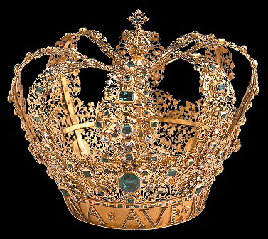 Crown of Our Lady of the Tabernacle. Gold, diamonds and emeralds