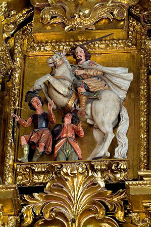 Santiago caballero in the Pamplona Cathedral