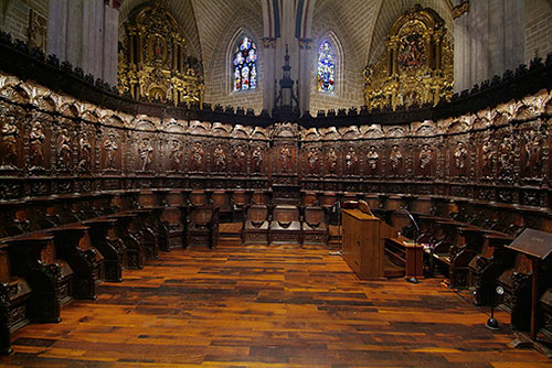 Pamplona Cathedral. Choir stalls