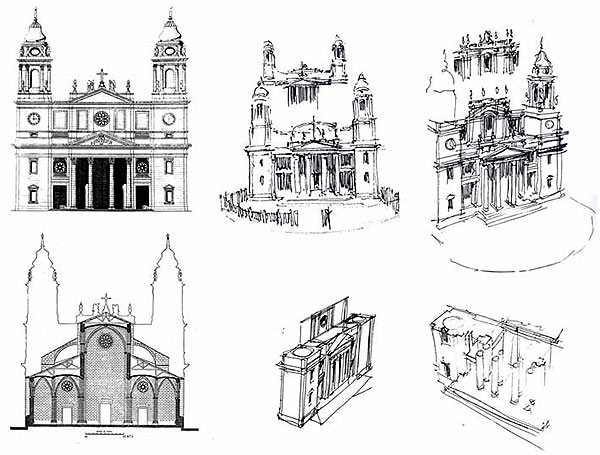 Cathedral façade: achievements and problems