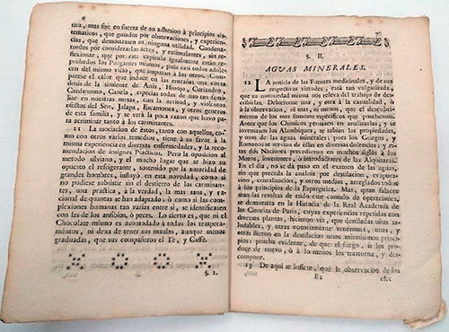 report on the utilities of chocolate, a medical "paper" published in Pamplona in 1788.