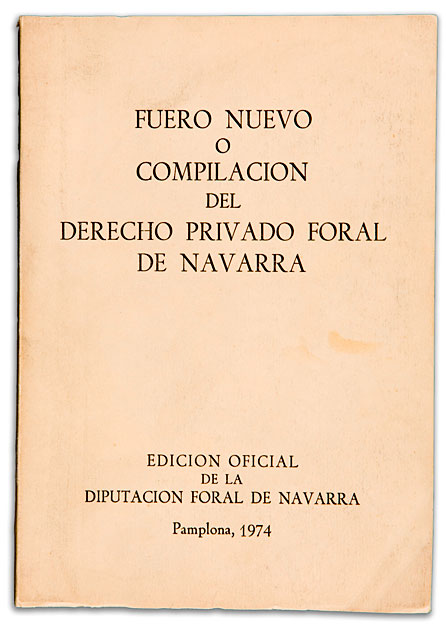 regional law New or Compilation of the Civil Law Foral de Navarra.