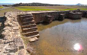 Detail of the water tank of the Roman city of Andelo.