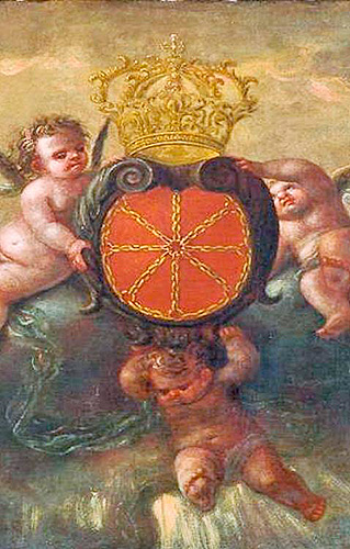 Detail of the coat of arms of Navarre.