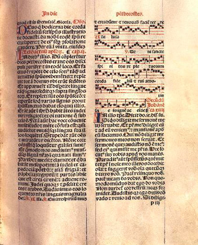 Missale Pampilonensis (p. 237). Musical notation on tetragram (Library Services Navarra Digital).