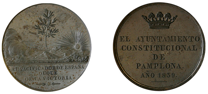 Dies of the gold medal of Espartero (1840)
