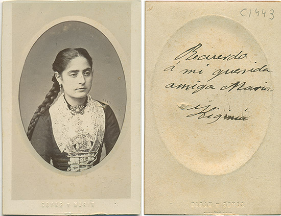 Circa 1880, albumen. CDV (9.8 x 6.3 cm), Coyné y Marín, Pamplona.