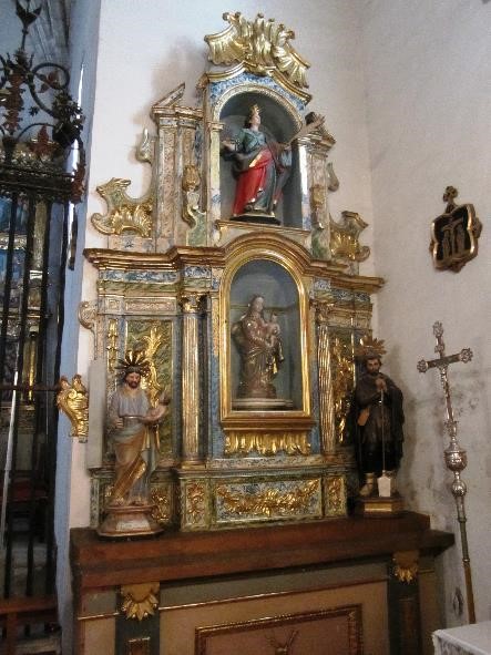 Altarpiece of the Rosary in the parish of Elcano. Photograph: Ismael Maestro.