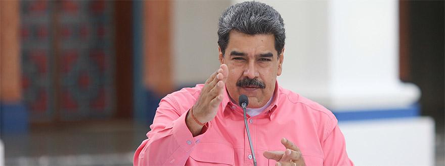 Nicolás Maduro during a broadcasted speech [Gov. of Venezuela].