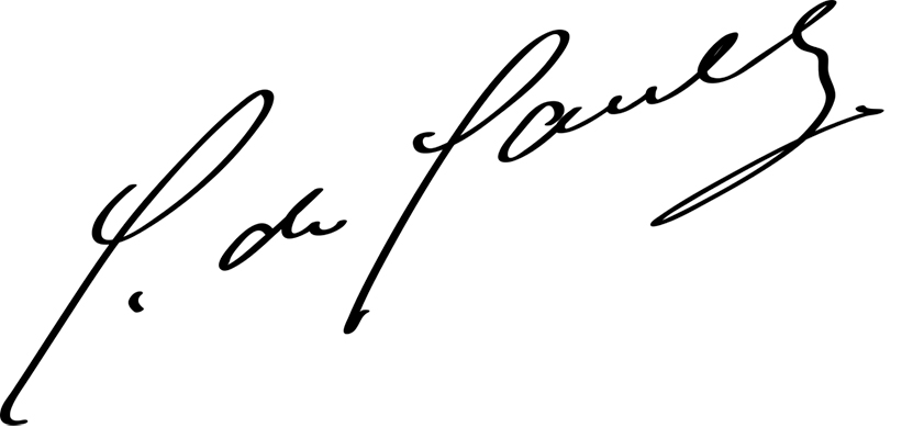 signature by Charles De Gaulle.