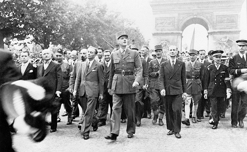 De Gaulle during the liberation of Paris in 1944.