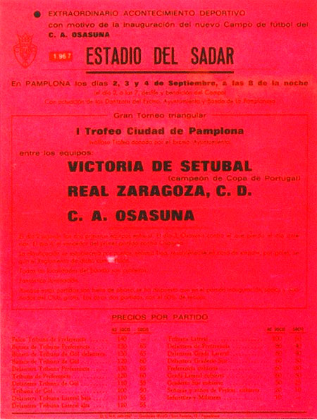 advertisement of the inauguration of the Sadar. In Azanza, J. (2007). Football and architecture: stadiums, the new cathedrals of the 21st century.